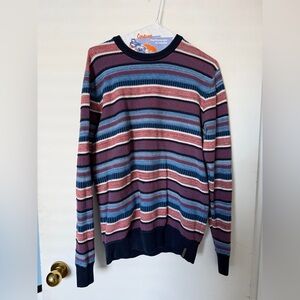 Scotch & Soda Men's Striped Sweater in Blue and Red